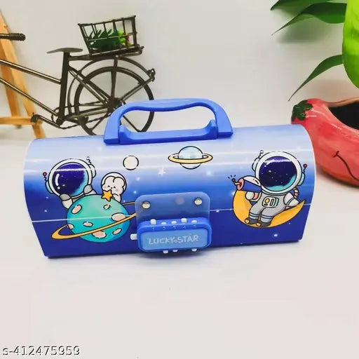 Space theme lock pencil box