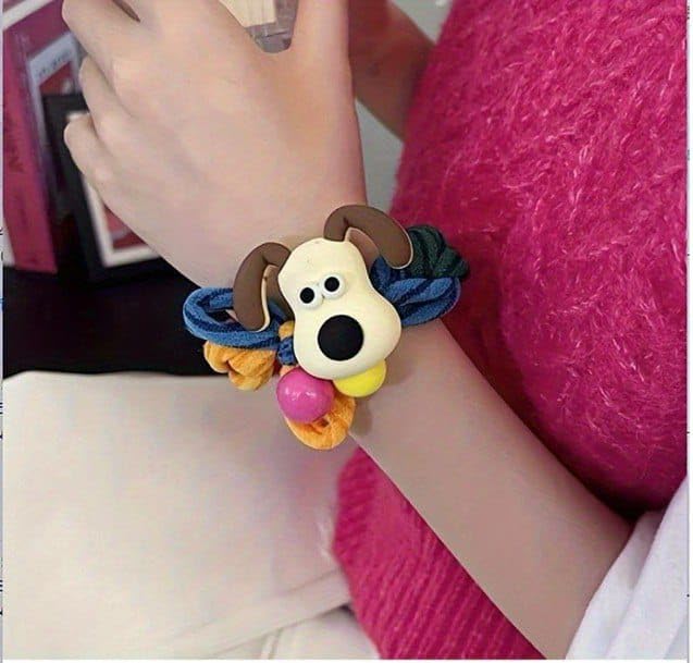 Kawai Cute Cartoon Dog Elastic Hair Bands