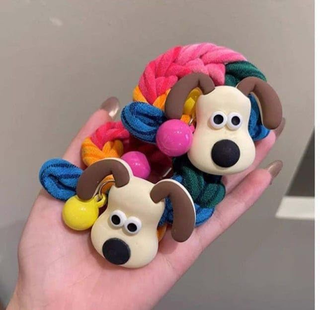 Kawai Cute Cartoon Dog Elastic Hair Bands