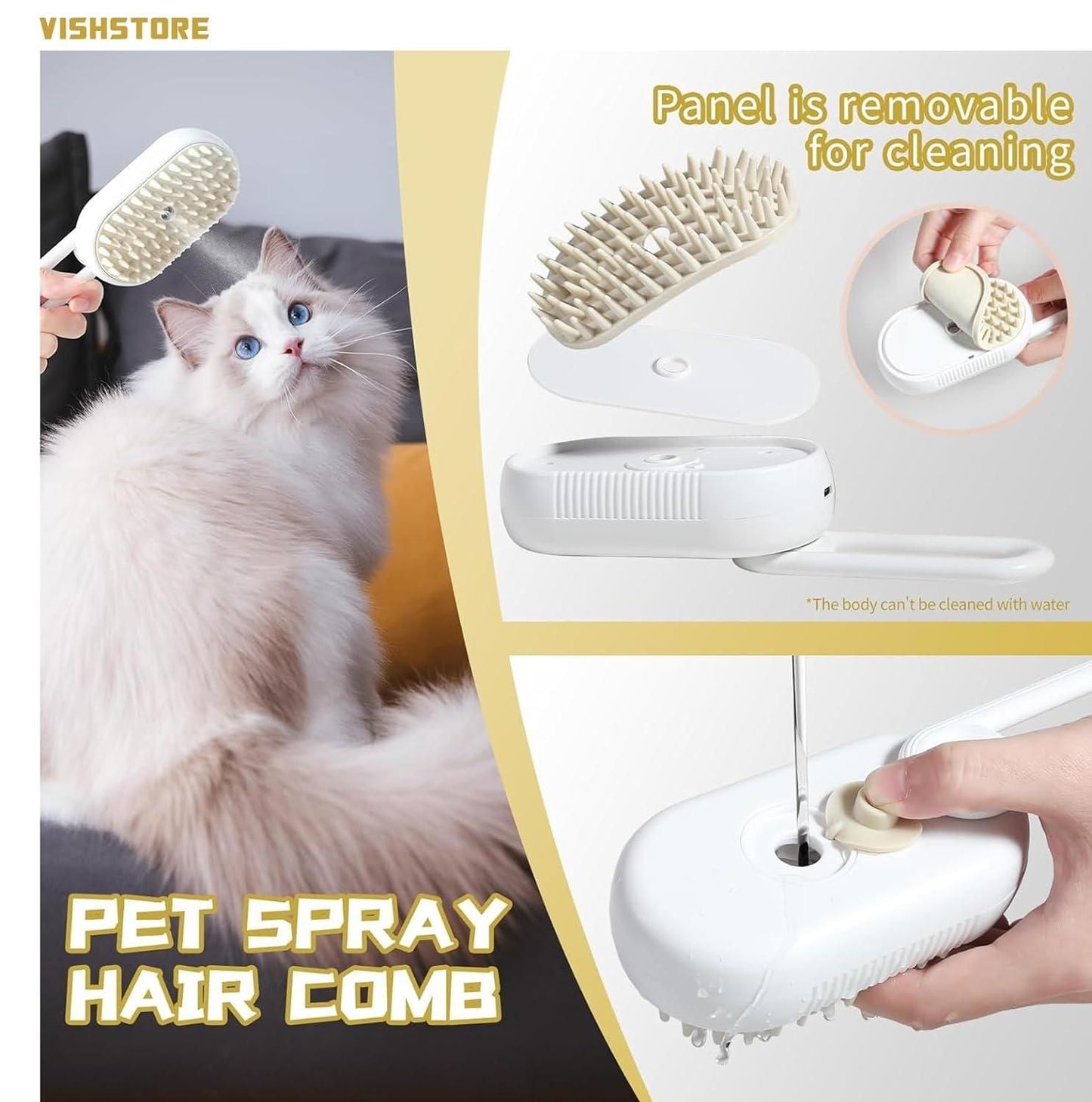 3-IN-1 Steam Brush for Pets